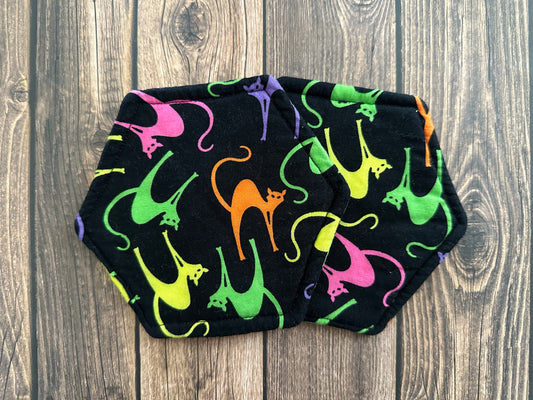 Neon Cats Coasters - Sets of 2