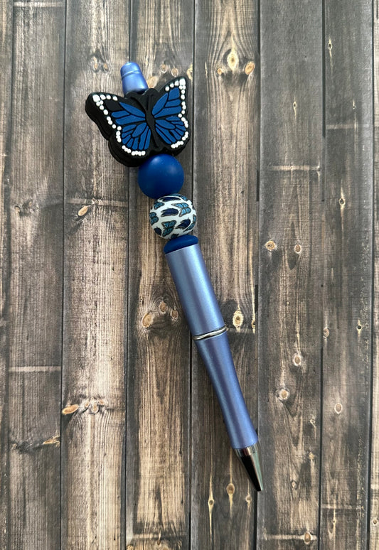 Sapphire Monarch Butterfly Pen