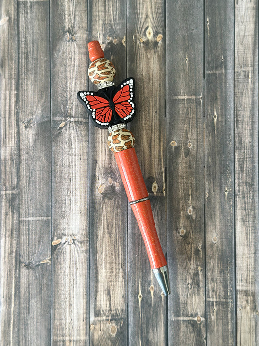 Rust Monarch Butterfly Pen