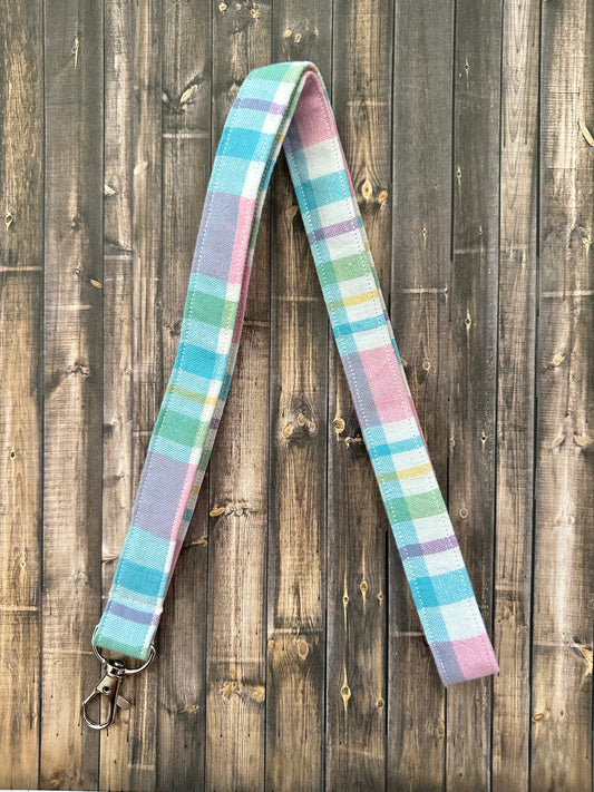 Easter Plaid Lanyard