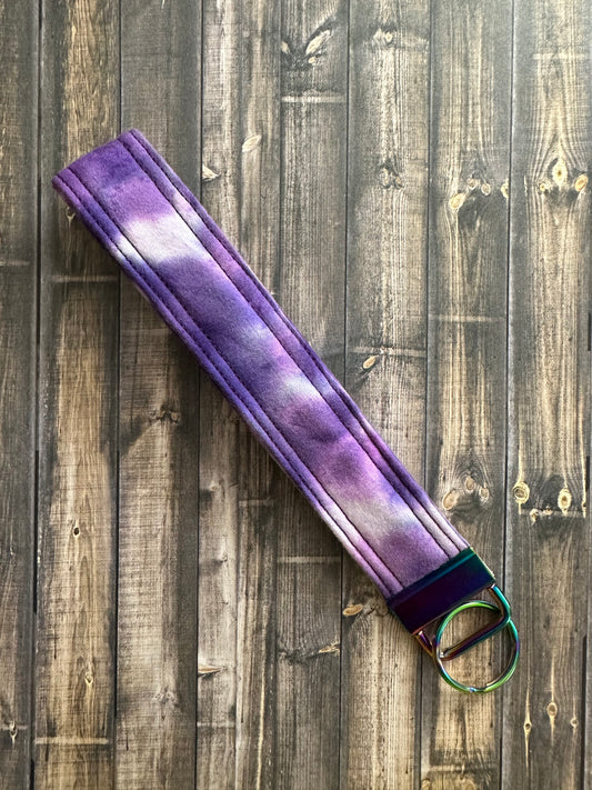 Purple Tie-Dye Wristlet